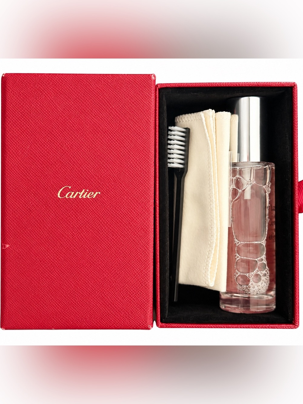 CARTIER Care Box -  Jewelry & Watches - Lotion, Brush, Soft Cloth Cleaning Kit
